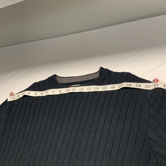 𝅺Levi’s Long Sleeve Crew Neck 100% Cotton Ribbed Sweater Black XL Unisex - Picture 6 of 9